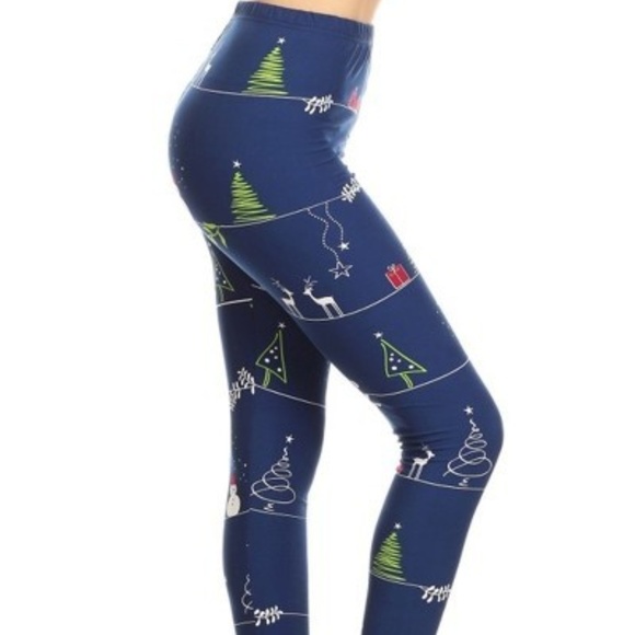 Cartoon Christmas Leggings - Picture 1 of 4